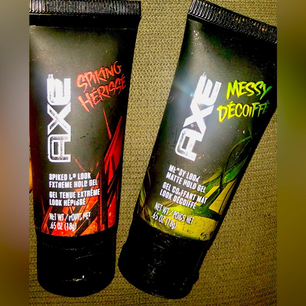 Axe Styling Spiked Up Look and Messy Look Hair Gel .65oz each